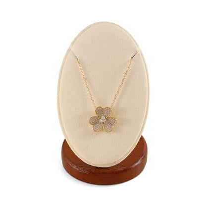 Necklace Holder, Jewelry Stand,Wooden Earring Organizer,Premium Necklace Display,Luxury Earring Display,Beige Small Jewelry Organizer Stand - color: 05-Beige Necklace Stand