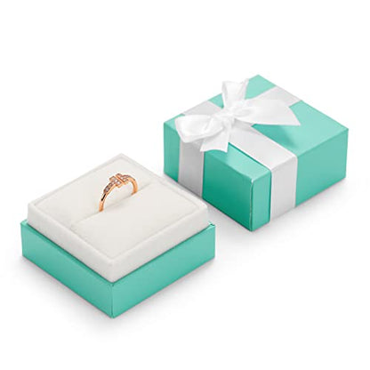 Oirlv Velvet Ring Box Bow-knot Wedding Jewelry Packaging Gift Box Showcase Display - size: Ring Box