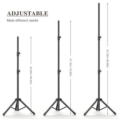 Backdrop Stand 10x7.5ft (WxH), Photo Back Drop Stand for Party, Heavy Duty Background Stand Kit with 6 Clamps and 2 Sandbags