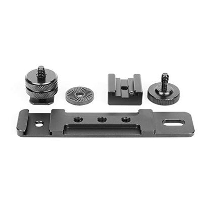 ChromLives Hot Shoe Extension Bar Mount, Cold Shoe Extension Flash Bracket, Dual Straight Mount Flash Bracket Compatible with Nikon Canon Sony Olympus DSLR Camera Camcorder DV - color: Camera flash bracket