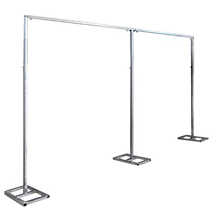 20ft x 10ft Backdrop Stand Pipe Kit Heavy Duty Wedding Backdrop Stand with Weighted Stainless Bases for Backdrop Frame Wedding Backdrop Ceremony Backdrop Show Display