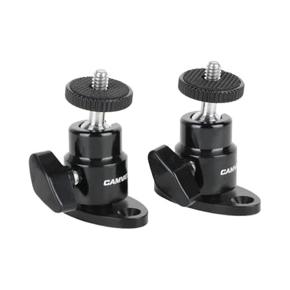 CAMVATE 1/4"-20 Mini Ball Head with Ceiling Mount for CCTV & Video Wall Monitors Mount(2 Pieces)-24004