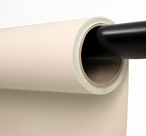 Kate Seamless Paper Backdrop for Photography Beige Cream Backdrop Paper (53''x16.4' Ivorine) - color: Ivorine, size: 53''x16.4'