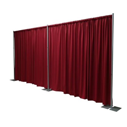 OnlineEEI Pipe & Drapes Portable Stand Kit, 8FT x 20FT Photo Backdrop Set with Portable Stand, Photography Background for Weddings, Birthday Parties, Business Events (Red) - color: Red
