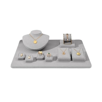 Jewelry Rack Microfiber Jewelry Rack Necklace Ring Watch Counter Display Rack Light Luxury Jewelry Display Props Jewelry Stand Holder