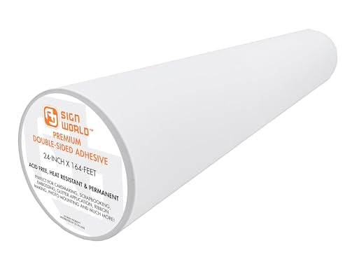 Best 24" Ultra-Thin Permanent Double-Sided Tape for Arts, Crafts, Die Cutting, Photography, Scrapbooking, Tear-by-Hand, Documents, All Purpose (24-Inch by 55 Yards) - size: 24-Inch Ultra-Thin