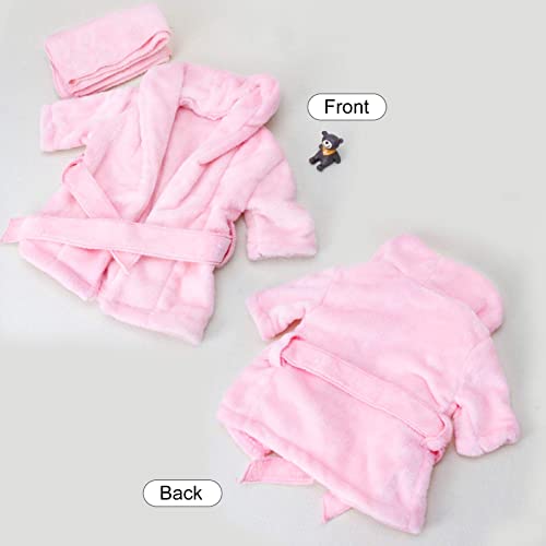 Newborn Photography Props Baby Girl 5 PCS Bathrobes Bath Towel Outfit with Slippers Cucumber Photo Props for Infant Boys Girls(0-6 Months) - size: 2.76" x 1.97"