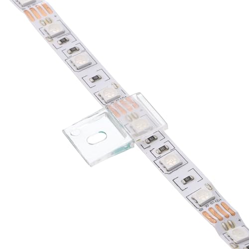 PATIKIL LED Strip Light Clips, 50pcs Cable Clamp Mounting Bracket Fixing Clip Holder with Screw Adhesive Wire Cord Management 10mm Width Strip Light - size: 1cm