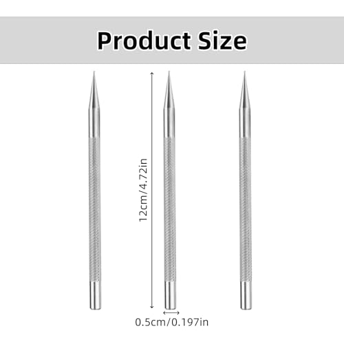 3 PCS Leather Scriber Pen Stainless Steel Marking Pen for Leathercraft Positioning Tool for Leather DIY Craft