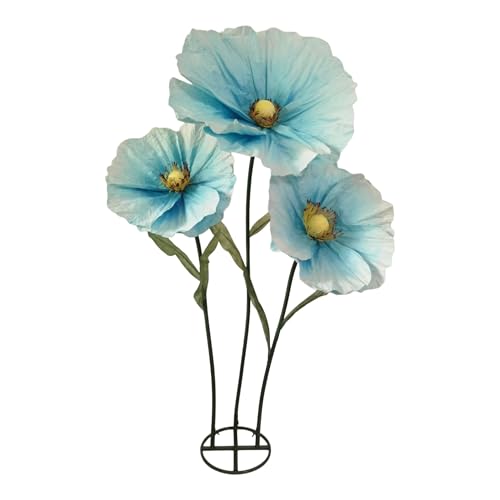 Giant Flowers for Decoration, 5.3ft Standing Large Paper Artificial Flowers, Wedding Decorations For Reception, Birthday Halloween Party Background, Photographic Props, Shop Window Display, Home Décor - color: Deepsky Blue, size: 1 Base