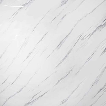 VViViD Slanted Carrara White Marble Natural Texture Architectural Vinyl Sheet Film Roll (16 Inch x 6.5ft Roll)
