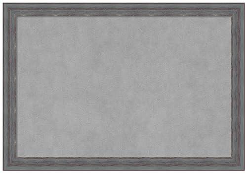 Amanti Art Blue Framed Magnetic Board 18x26 Medium Vision Board for use with Magnets, 100% Metal Sheet to Display Items as Office Decor or for Home Organization in mudroom, Kitchen or Kids Room - color: Dixie Blue Grey Rustic, size: 26"W x 18"H