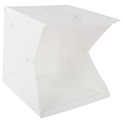 40cm LED Foldable Lightbox, Photography Softbox with Adjustable Brightness and 6 Color Backgrounds, 140pcs Light Chips for Jewelry Product Photo