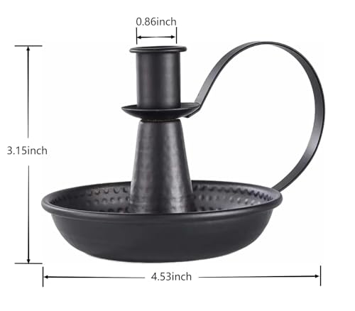 Retro Iron Taper Candle Holder，Black Candlestick Holders Candlelight Stand for Farmhouse Decor Home Wedding Party Table Decoration（2pcs）