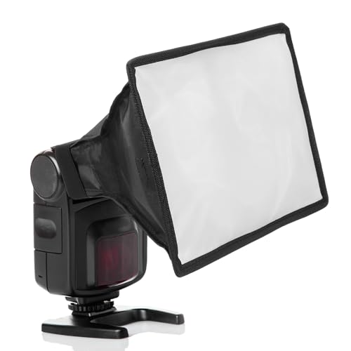 PATIKIL 8" x 12" Flash Diffuser Light SoftBox, Universal Collapsible Flash Diffuser with Storage Pouch for SB-5000 SB-700 SB-300 SB-900 SB-910 SB-600 SB-4, Black - size: 8" x 12"
