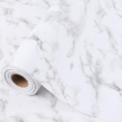 Cabinet Liner Non Slip Waterproof 12 Inch Wide X 20 Ft Non Adhesive Drawer Shelf Liners Pantry Closet Shelf Liner Strong Grip Liner For Kitchen Bathroom Refrigerator Dresser Drawer Cupboard Mat Marble - size: 12"W x 240"L