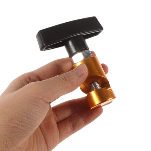 PRETYZOOM Universal Car Hood Lift Support Clamp, Hydraulic Strut Fixing Holder for Automotive Hood Prop Tool, Anti-slip Gold Metal Clamp Compatible with Engine Covers and Trunk Tailgate