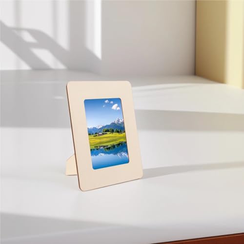 Unfinished Wood Frames 10Pcs Wooden Blank Photo Frames DIY Craft Kits for Kids Creativity Material Special Decoration Living Room Bedroom