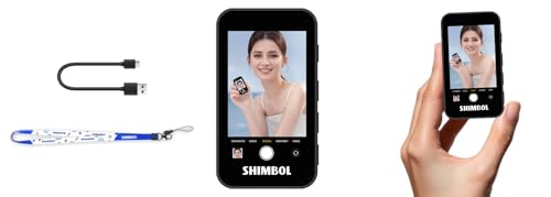 Wireless Mobile Monitor Vlog Selfie Screen for iPhone & Android， Content Creator Essentials ，Supports Screen Zoom ，Back Camera Monitor Vlogging Kit for iPhone ，Content Creator Essentials(Black) - color: Black