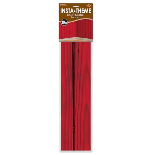 Red Barn Siding Backdrop Party Accessory (1 Count) (1/Pkg) - style: Red Barn Siding