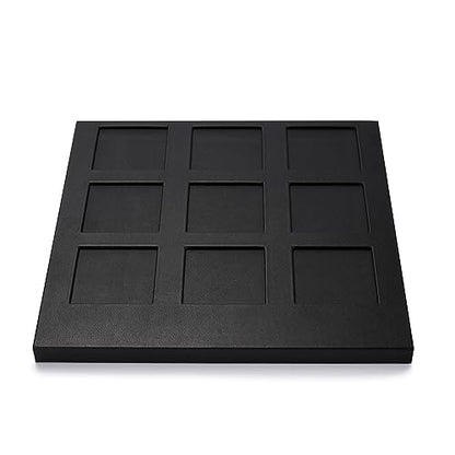 PU Leather Jewelry Stand Showcase Display Holder Jewellry Storage Stand (Black) - color: Black, size: Base Plate