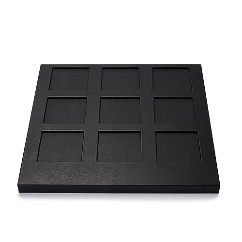 PU Leather Jewelry Stand Showcase Display Holder Jewellry Storage Stand (Black) - color: Black, size: Base Plate