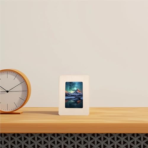 Unfinished Wood Frames 10Pcs Children's DIY Photo Frames Unfinished Wood Small Paintable Picture Creative Craft Kits for Kids Artwork Display