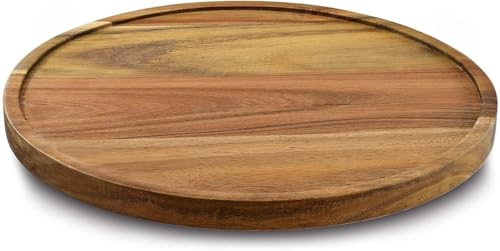 9" Acacia Wood Lazy Susan Organizer Kitchen Turntable for Cabinet Pantry Table Organization - color: Acacia One Pack, size: 9"