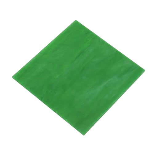 MECCANIXITY Stained Glass Sheet Mosaic Tile 3.9 Inch x 3.9 Inch Bright Green Stained Glass Sheets for Crafts DIY, Art Project - color: Bright Green