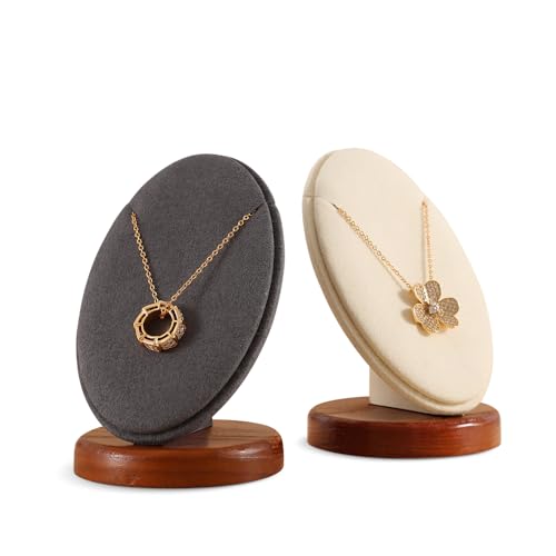 Necklace Holder, Jewelry Stand,Wooden Earring Organizer,Premium Necklace Display,Luxury Earring Display,Beige Small Jewelry Organizer Stand - color: 05-Beige Necklace Stand