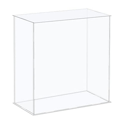 MECCANIXITY Acrylic Display Case Plastic Box Cube Storage Box Clear Assemble Showcase 14.1x6.3x16.1 Inch for Collectibles - size: 14.1x6.3x16.1 Inch