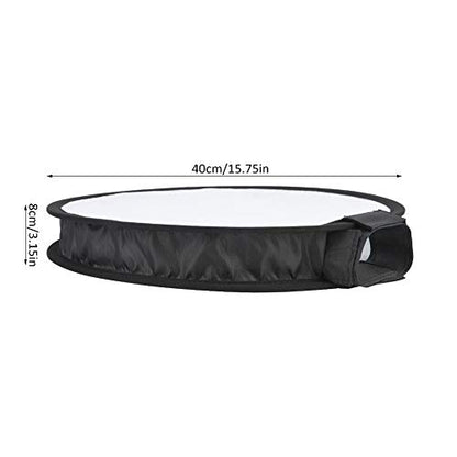 Softbox Diffuser, 40CM Portable Foldable Round-Shape Nylon Softbox Diffuser with a Storage Bag for Camera Flash Light