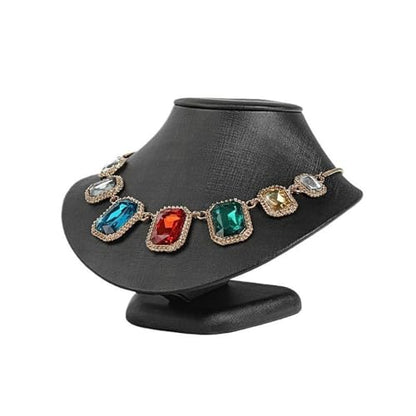 Jewelry Stand Fashion Display Rack Light Luxury Jewelry Display Props High-Grade Jewelry Counter Jewelry Display Rack Neck Stand Necklace Organizer(Black,Small) - color: Black, size: Small