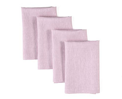 Solino Home Linen Napkins Set of 4-100% Pure Linen Bubblegum Pink Dinner Napkins Cloth 20 x 20 Inch for Spring, Summer - Athena, Handcrafted and Machine Washable - color: 04: Bubblegum Pink, size: 20" x 20" (Set of 4)