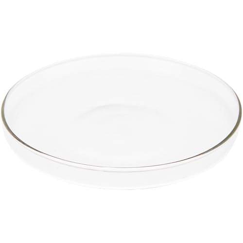 Plymor 4.5" x 4.5" Round Glass Display Tray, Pack of 2 - size: 4.5" x 4.5"