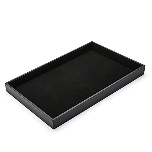 Black Velvet Stackable Jewelry Tray Showcase Display Earring Necklace Bracelet Rings Organizer…… - size: 1pcs