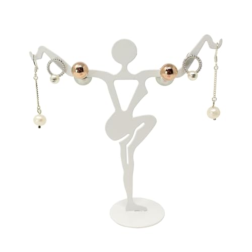 MOOCA 11 Pcs Jewelry Display Set, Necklace Display Bust, Earring Organizer, Ring Holder Stand for Showcase and Store, Premium White Faux Leather - color: Style 2, White Faux Leather,11 Pieces