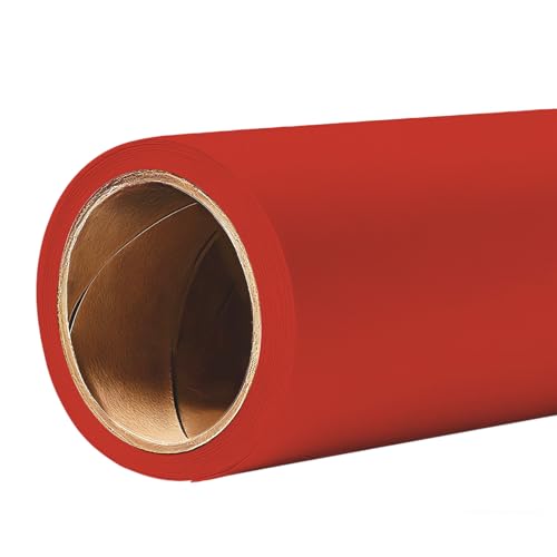 YSKE-Seamless Red Paper Backdrop Roll for Photography, Photo Background, and Photoshoot Cover–Roll of Paper with Backdrop Cover for Background Stand,Thick Anti-Wrinkle Matte(53''x16.4' Scarlet) - color: Scarlet, size: 53''x16.4'
