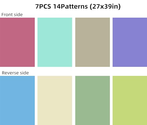 39x27in Product Photography Backdrops with Stand 7PCS 14Patterns Reusable Flat Lay Backdrops for Food Photography - color: 14 White/Black/Yellow/Red