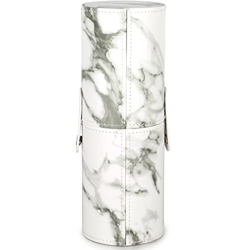 Makeup Brush Holder Travel Brushes Case Bag Cup Storage Dustproof for Women (Marble) - color: A-Marble