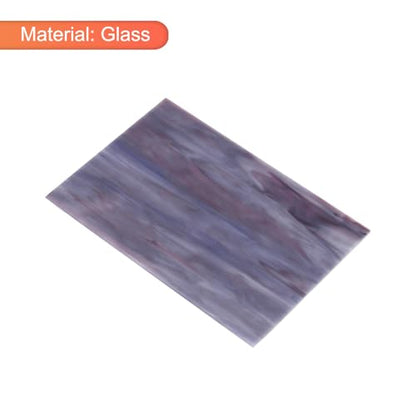 MECCANIXITY Stained Glass Sheet Mosaic Tile 7.9 Inch x 5.9 Inch Dark Purple Stained Glass Sheets for Crafts DIY, Art Project - color: Dark Purple