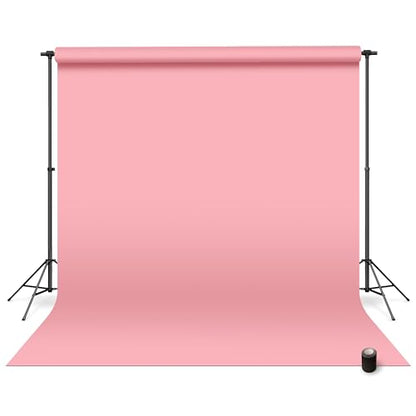 Denny Manufacturing - Seamless Paper Backdrop for Photography, Pink Seamless Paper Roll - Light Pink (53 in x 36 ft) Includes Free Roll Black Gaffer Tape (2 in x 13 ft) - color: Light Pink, size: 53 in x 36 ft