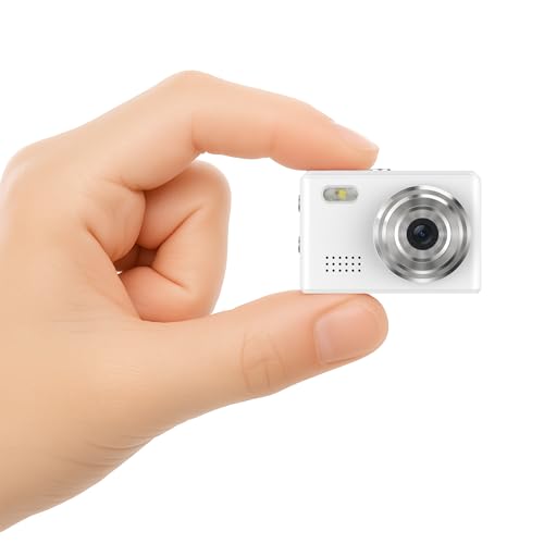 Mini Camera 1080P HD Video Recorder – Keychain Digital Camcorder with 64GB Card, 0.96" HD Display, Long Battery Life, Ultra-Portable Tiny Camera for Travel/Vlog/Night Shots, Ideal Gift, White - color: DC23-White