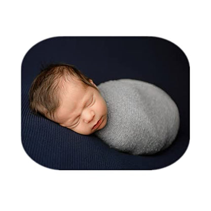 Coberllus Newborn Baby Photography Props Long Ripple Stretch Wrap Blanket Cloth for Boys Girls Photo Shoot (Light Gray) - color: Light Gray