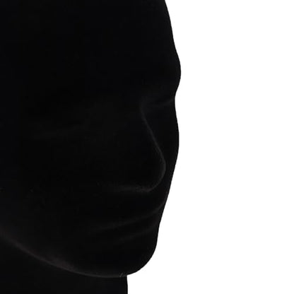MapofBeauty Black Velvet Foam Mannequin Head Male Display Stand Styrofoam Wig Head (Black)