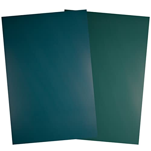 Bessie Bakes Green & Blue Solid Color Roll-Up 2 Feet x 3 Feet Photography Backdrops 2 Pack - color: Dark Sapphire, Dusty Teal
