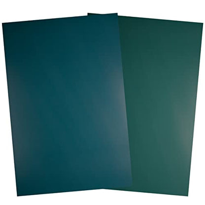 Bessie Bakes Green & Blue Solid Color Roll-Up 2 Feet x 3 Feet Photography Backdrops 2 Pack - color: Dark Sapphire, Dusty Teal