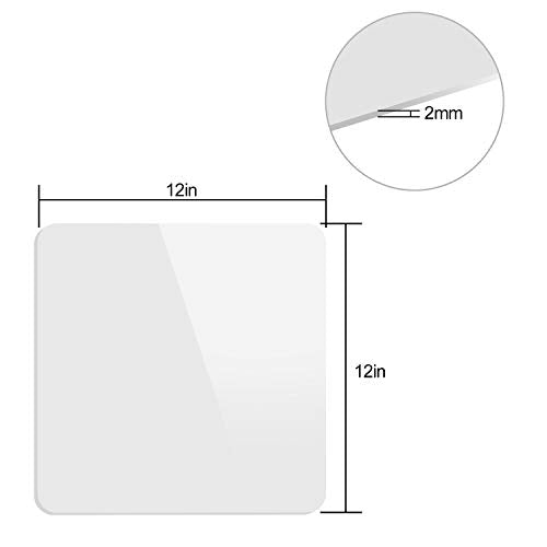KINJOEK 12 x 12 Inch Acrylic White & Black Reflective Display Table Riser Backdrops for Professional Product Photography, 30 x 30 cm Background Boards for Product Table Top Photography Shooting - color: White-Black, size: 2PCS 12x12"