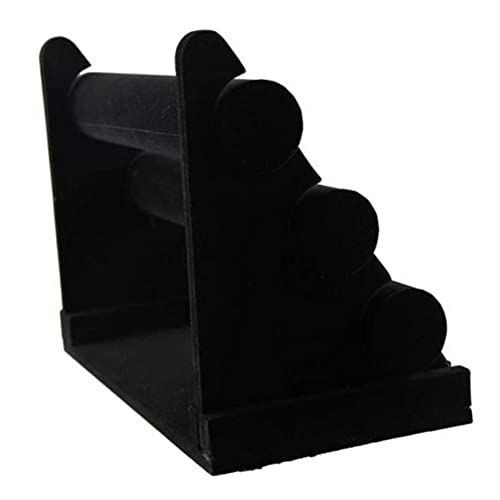 PowerKing 3 Tiers Black Velvet Jewelry Organizer Stand, Detachable Bracelet Display Stand and Holder, Jewelry Display Organizer for Bracelet Watch - style: Black 3 Tier