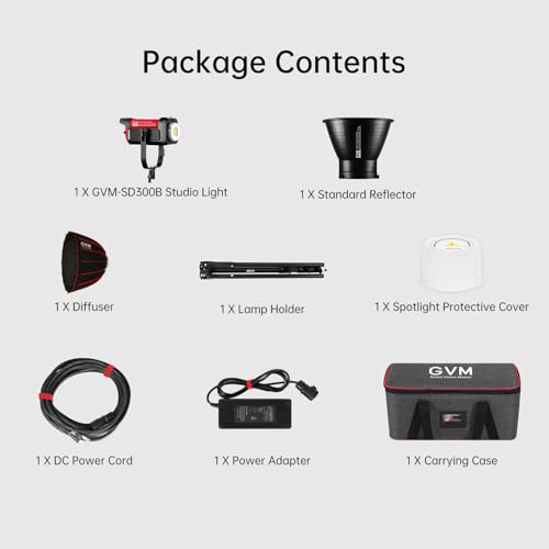 GVM Video Lighting 300W Bi-Color Studio Lights kit with Bowens Mount Softbox and Stand CCT 2700K~6800K CRI 97+ Continuous Lighting for Photography - color: photography lighting